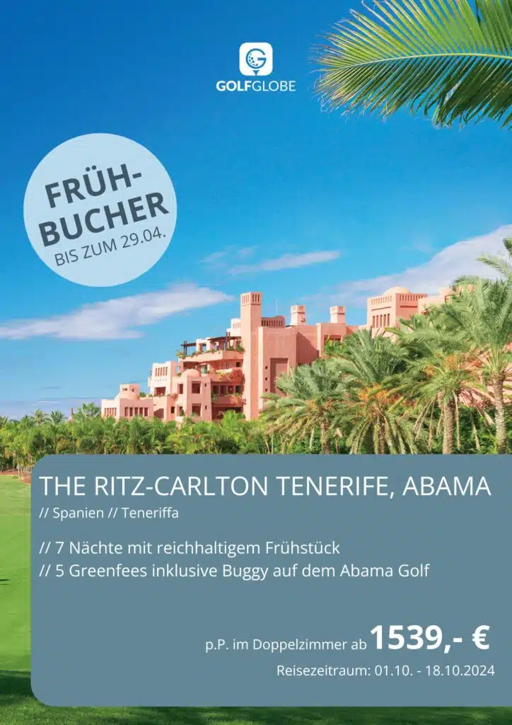 The Ritz-Carlton Teneriffe, Abama ist Teneriffas Golf-Highlight mit einer atemberaubender Aussicht auf den Atlantischen Ozean.