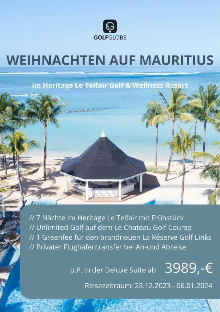 Weihnachten auf Mauritius im Heritage le Telfaif Golf & Wellness Resort
